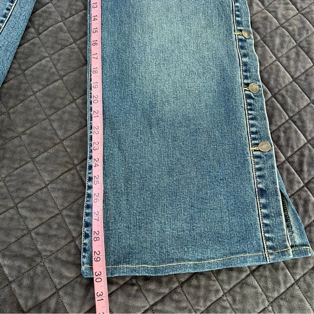 Nili Lotan X Target Wide Leg Jeans Women’s Size 12 Snap Button Sides C